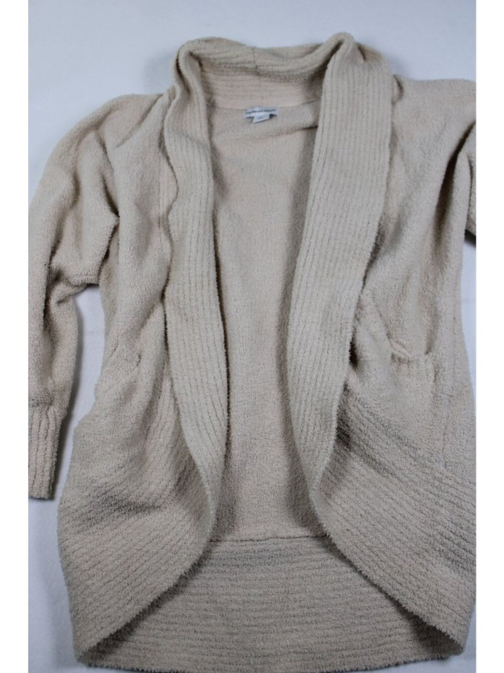 Cupcakes And Cashmere Beige Cozy Open Front Cardigan